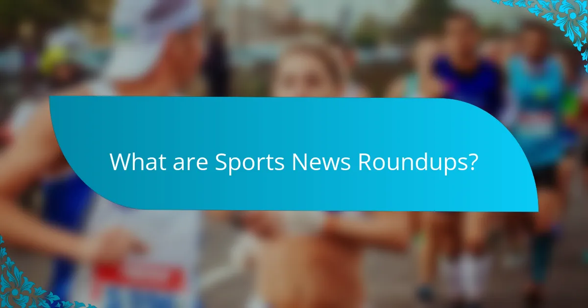 What are Sports News Roundups?