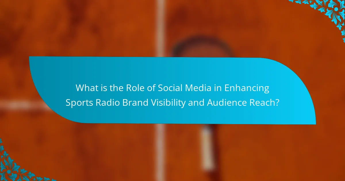 What is the Role of Social Media in Enhancing Sports Radio Brand Visibility and Audience Reach?